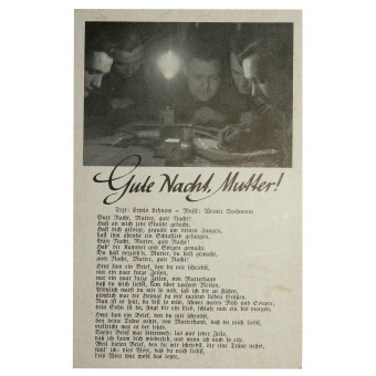 Cartolina Feldpost dai soldati serie- canzoni: Gute Nacht, Mutter. Espenlaub militaria